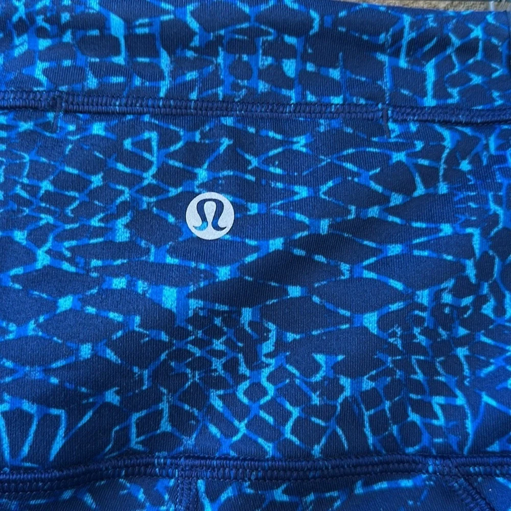 Lululemon Pure Practice Pant Samba Snake Kayak Blue Hero Blue / Hero Blue Size 4